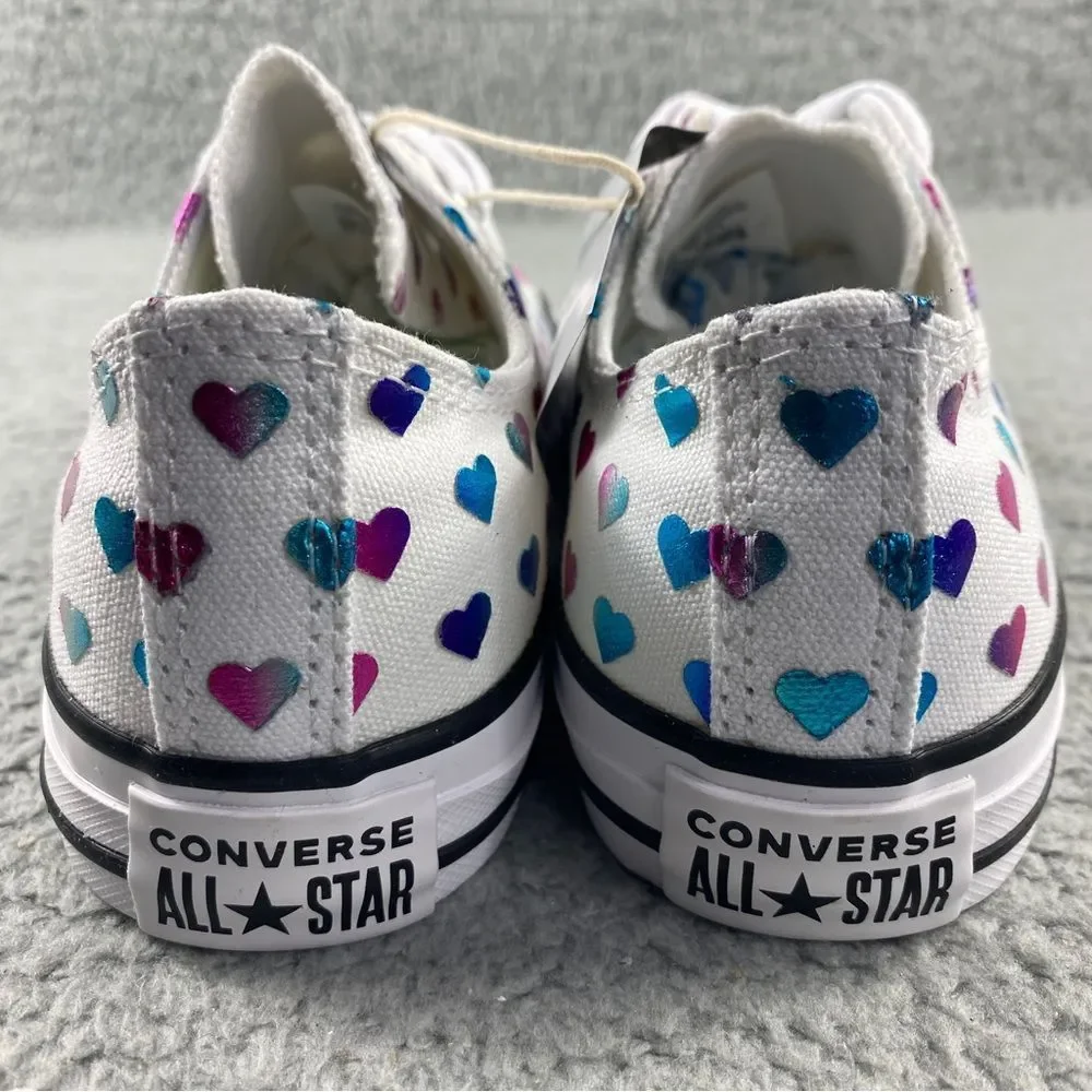 Converse Chuck Taylor All Star Ox Glitter Heart Sneaker Kids' 3y Shoes Low Top